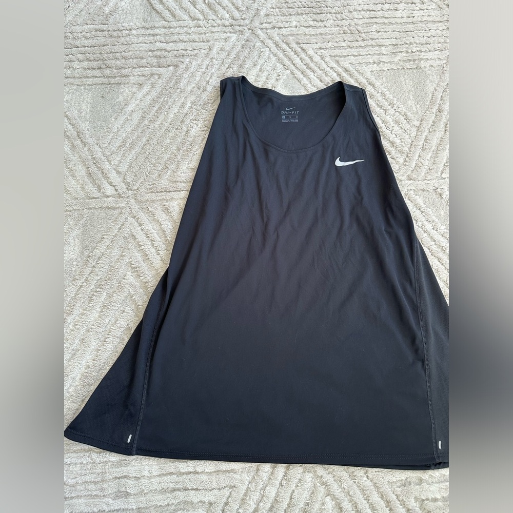 Nike Black Women’s Athletic Tank Top with White Swoosh